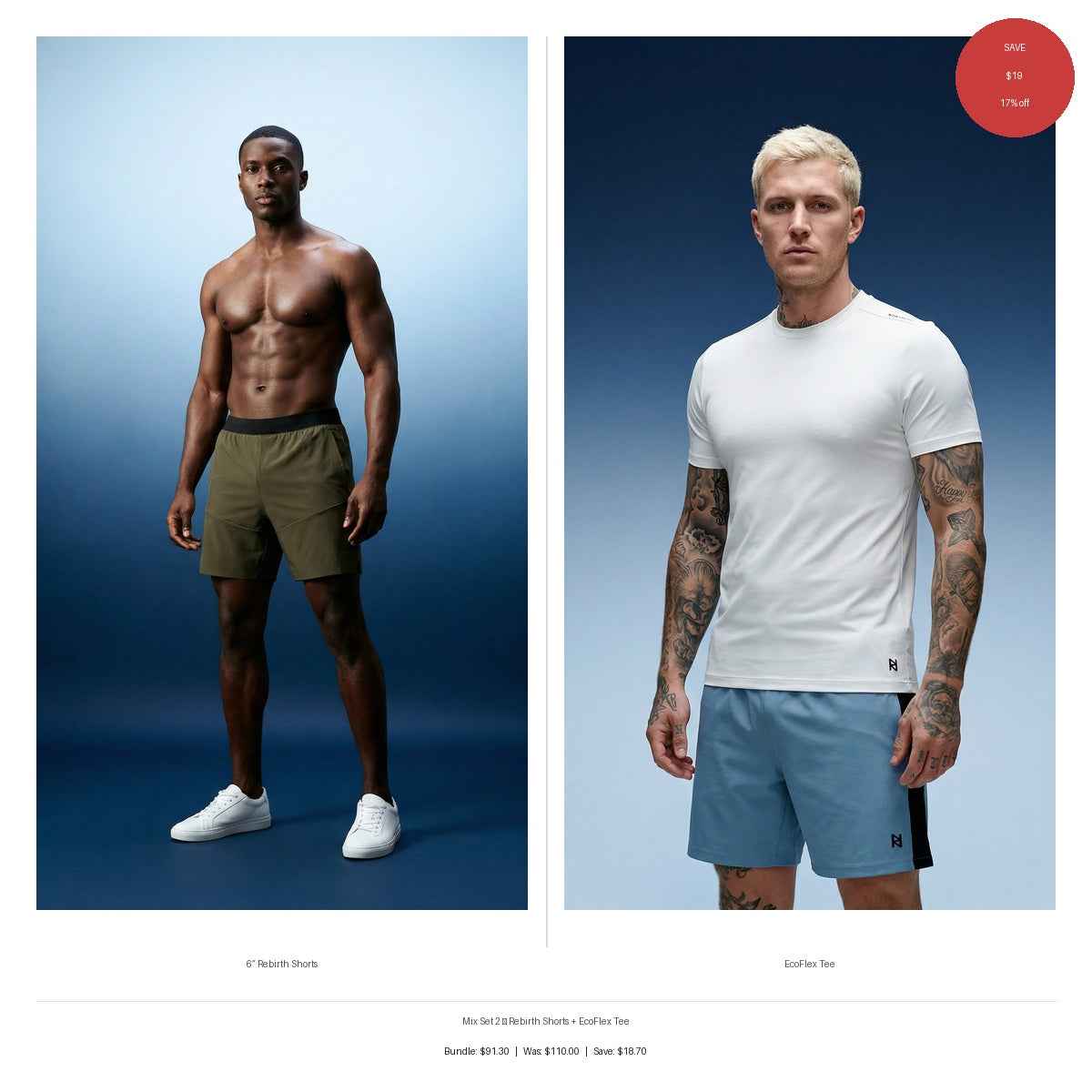 Men's Mix Set 2 — Rebirth Shorts + EcoFlex Tee