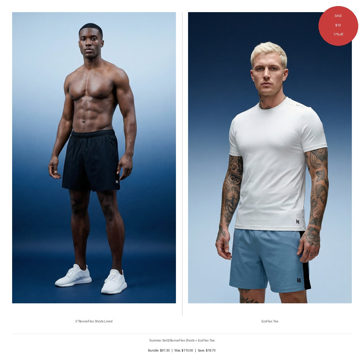 Men's Summer Set — ReviveFlex Shorts + EcoFlex Tee