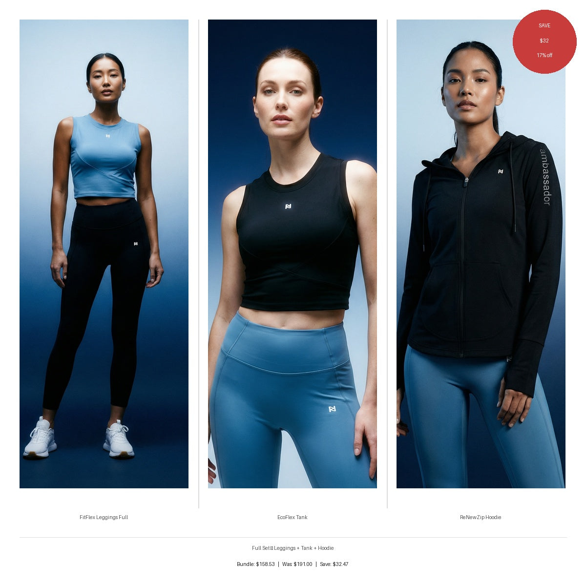 Women's Full Set — Leggings + Tank + Hoodie
